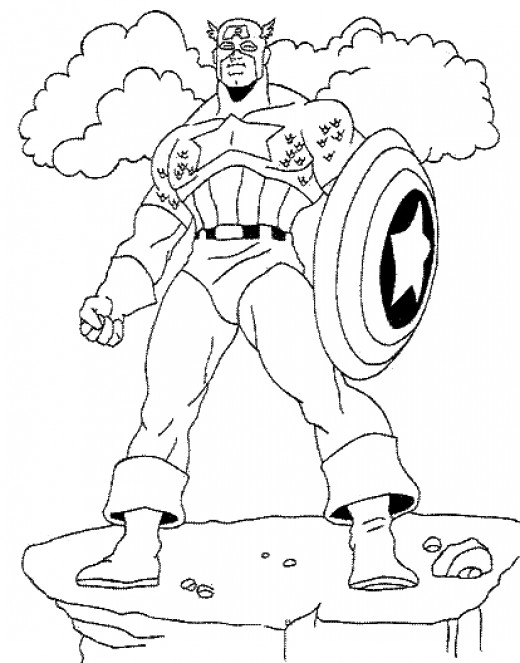 Dibujo gratuito Capitán América #76585 de la coleccion Superhéroes y Supervillanos para imprimir Dibujo gratuito Capitán América #76585 de la coleccion Superhéroes y Supervillanos para imprimir