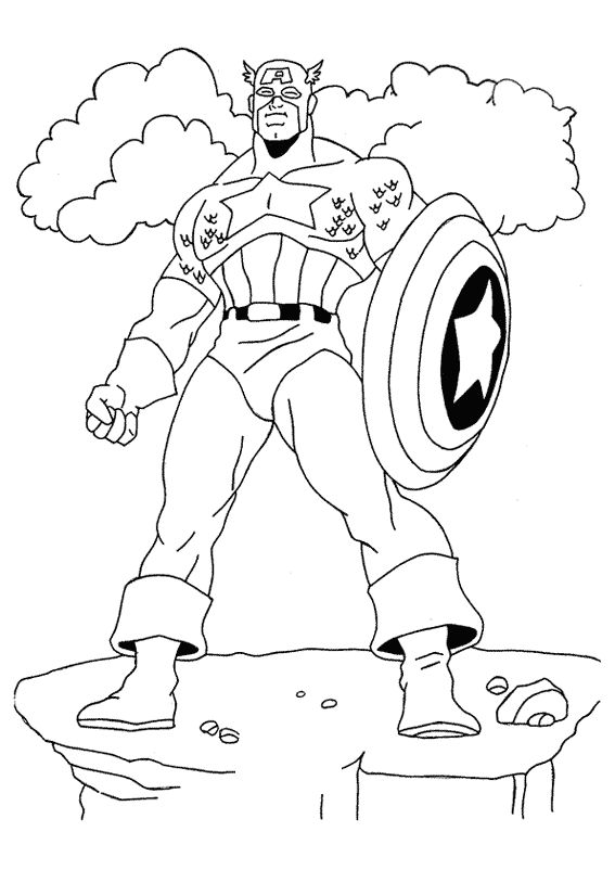 Dibujo gratuito Capitán América #76595 de la coleccion Superhéroes y Supervillanos para imprimir Dibujo gratuito Capitán América #76595 de la coleccion Superhéroes y Supervillanos para imprimir