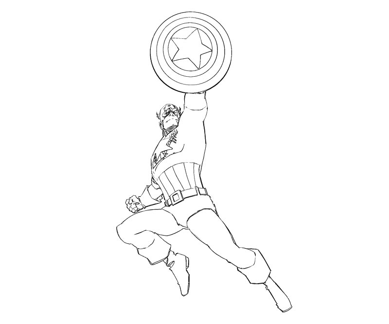 Dibujo gratuito Capitán América #76614 de la coleccion Superhéroes y Supervillanos para imprimir