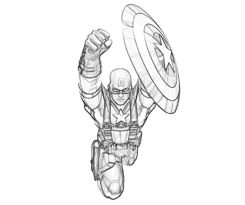 Dibujo gratuito Capitán América #76659 de la coleccion Superhéroes y Supervillanos para imprimir