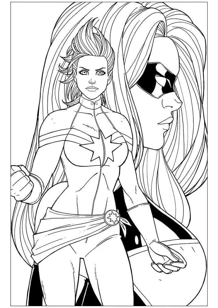 Dibujo gratuito Captain Marvel #200050 de la coleccion Superhéroes y Supervillanos para imprimir