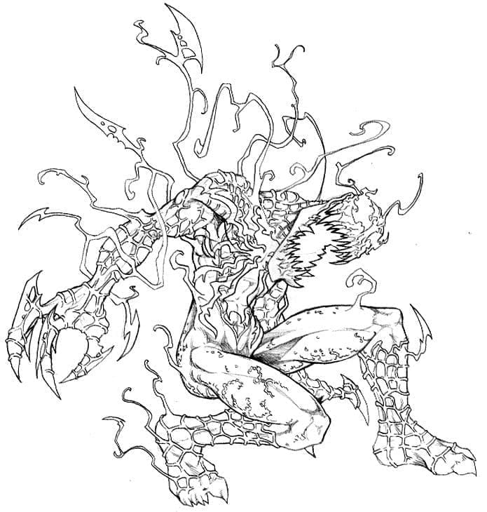 Dibujo gratuito Carnage #209390 de la coleccion Superhéroes y Supervillanos para imprimir