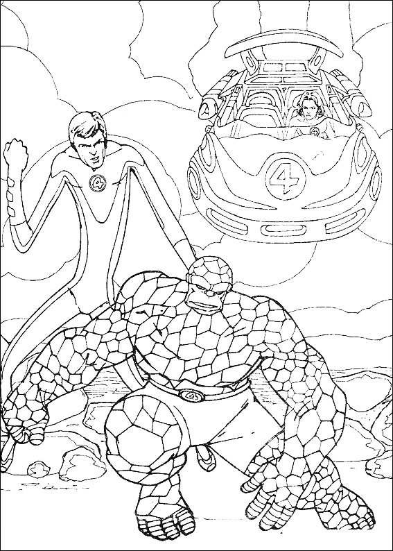 Dibujo gratuito Cuatro Fantásticos #76387 de la coleccion Superhéroes y Supervillanos para imprimir