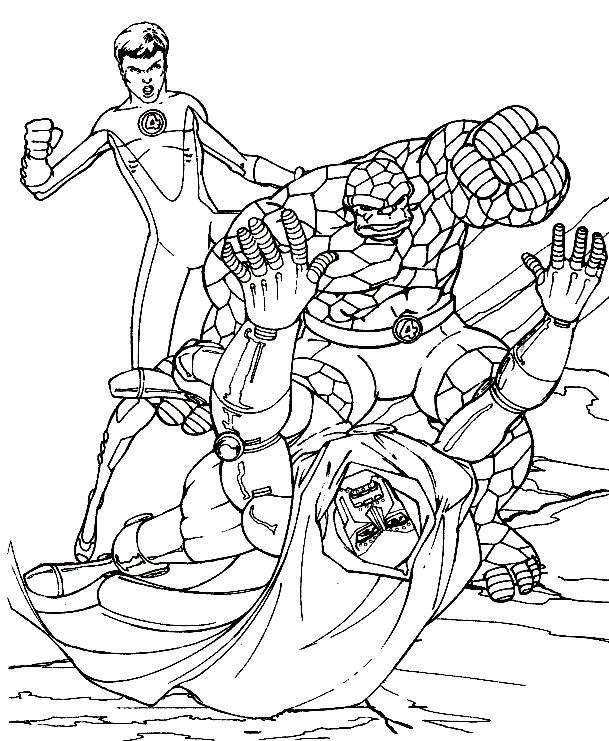 Dibujo gratuito Cuatro Fantásticos #76396 de la coleccion Superhéroes y Supervillanos para imprimir