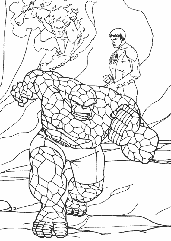 Dibujo gratuito Cuatro Fantásticos #76440 de la coleccion Superhéroes y Supervillanos para imprimir