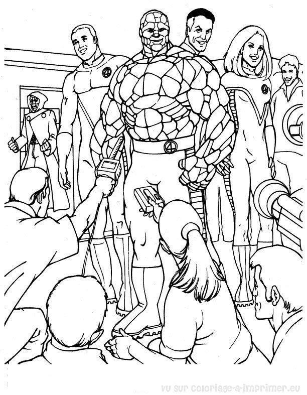 Dibujo gratuito Cuatro Fantásticos #76482 de la coleccion Superhéroes y Supervillanos para imprimir