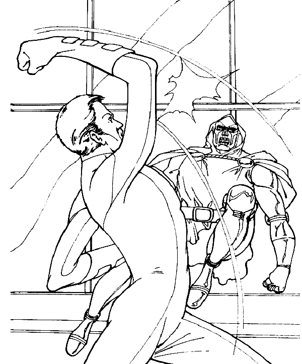 Dibujo gratuito Cuatro Fantásticos #76483 de la coleccion Superhéroes y Supervillanos para imprimir