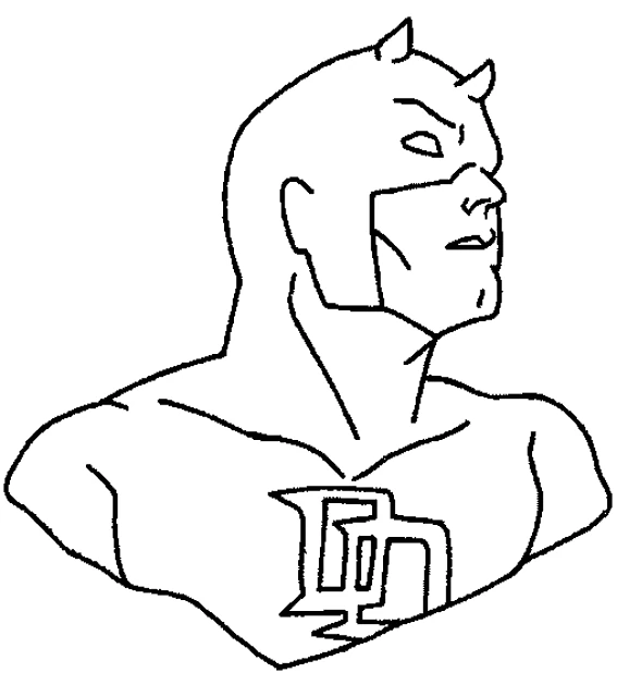 Dibujo para colorear: Daredevil (Superhéroes y Supervillanos) #78208 - Dibujos para Colorear e Imprimir Gratis