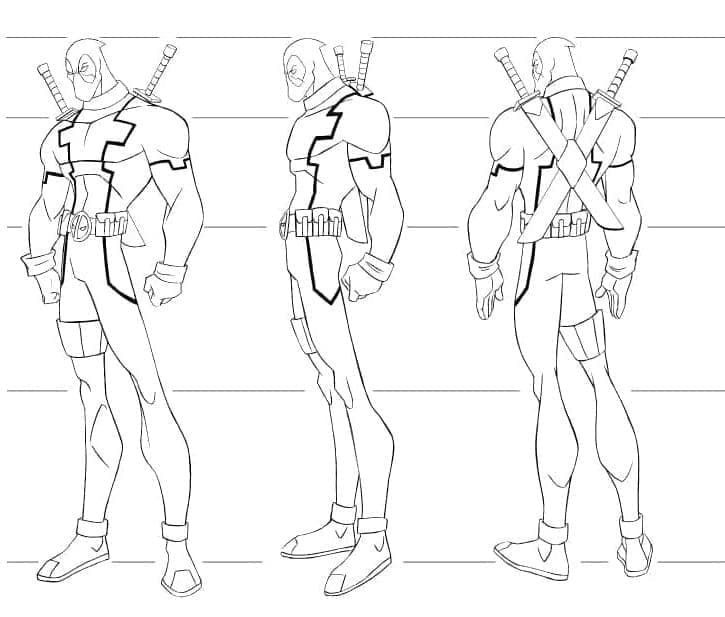 Dibujo gratuito Deadpool #197719 de la coleccion Superhéroes y Supervillanos para imprimir