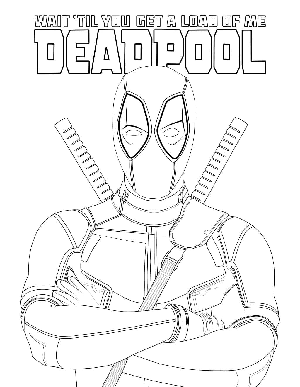 Dibujo gratuito Deadpool #197759 de la coleccion Superhéroes y Supervillanos para imprimir