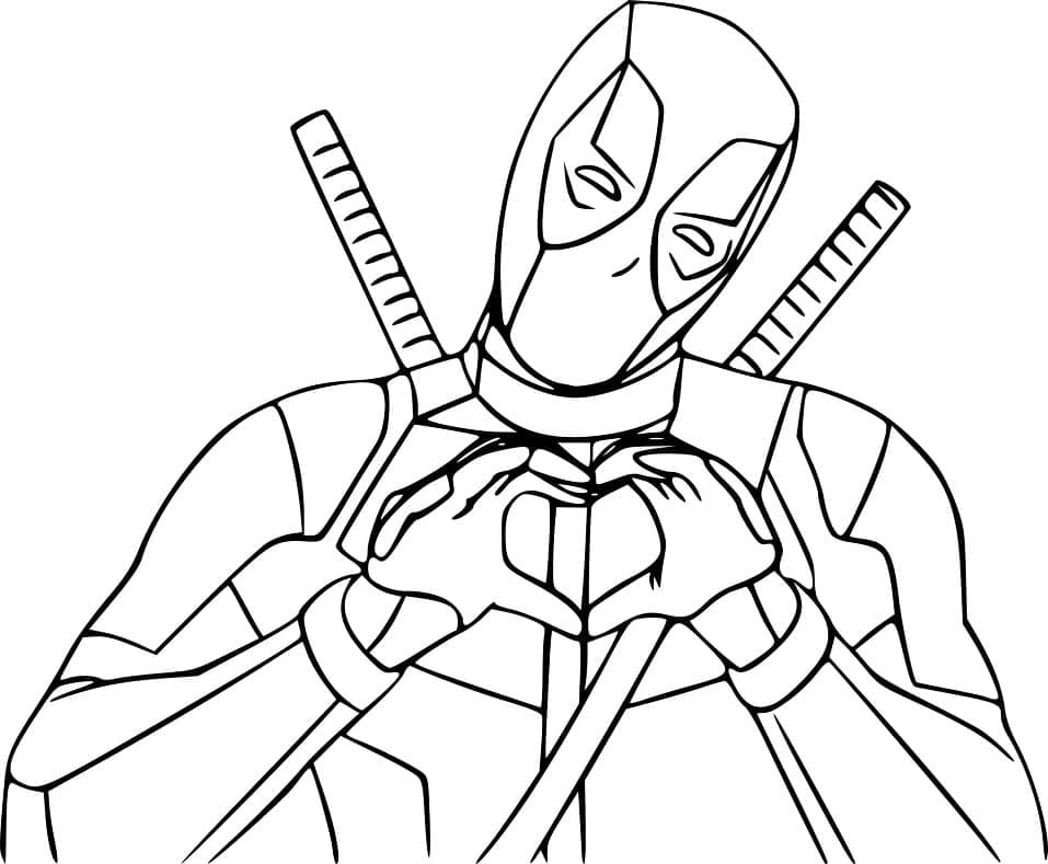 Dibujo gratuito Deadpool #197761 de la coleccion Superhéroes y Supervillanos para imprimir