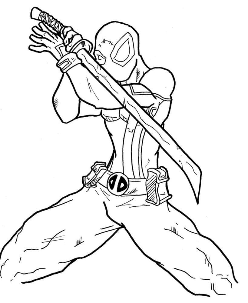 Dibujo gratuito Deadpool #197768 de la coleccion Superhéroes y Supervillanos para imprimir