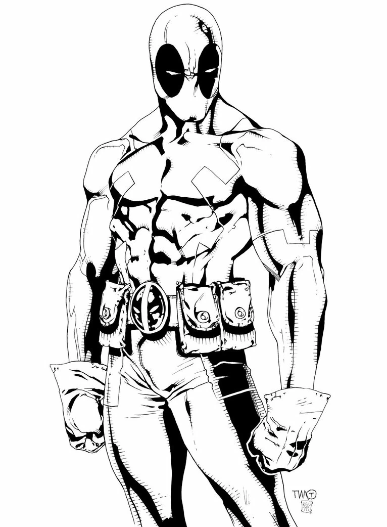 Dibujo gratuito Deadpool #82824 de la coleccion Superhéroes y Supervillanos para imprimir