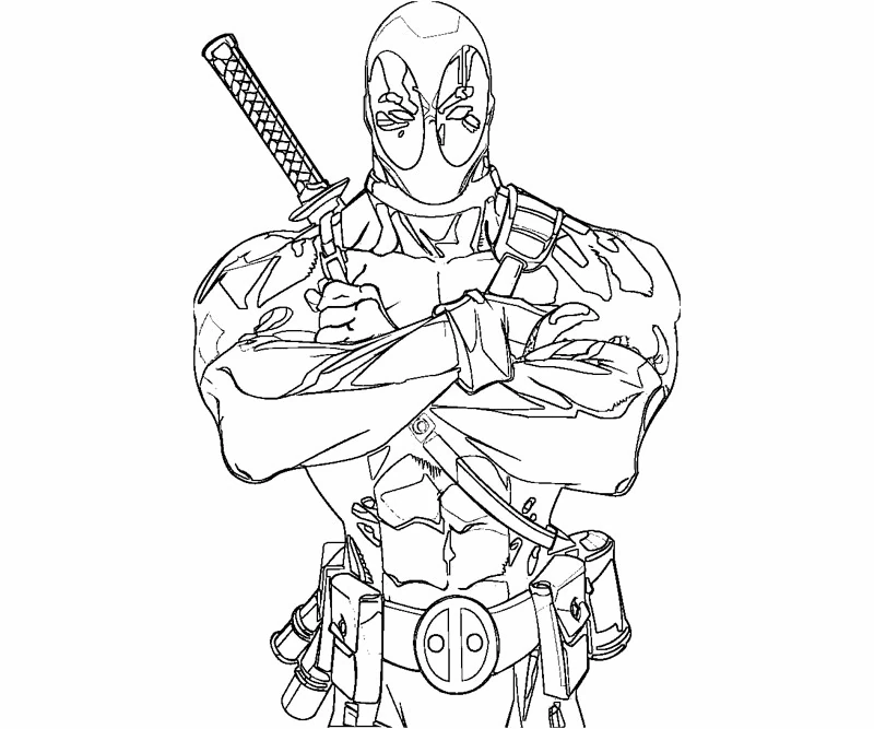 Dibujo gratuito Deadpool #82826 de la coleccion Superhéroes y Supervillanos para imprimir