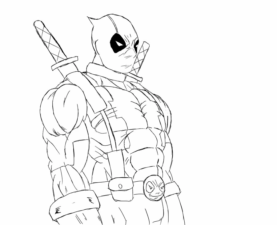 Dibujo gratuito Deadpool #82838 de la coleccion Superhéroes y Supervillanos para imprimir