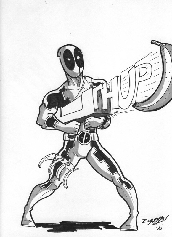 Dibujo gratuito Deadpool #82856 de la coleccion Superhéroes y Supervillanos para imprimir