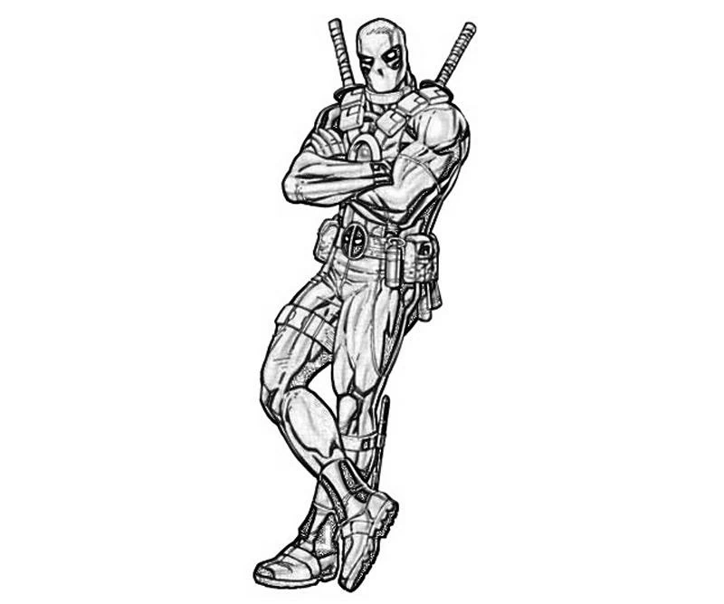 Dibujo gratuito Deadpool #82894 de la coleccion Superhéroes y Supervillanos para imprimir