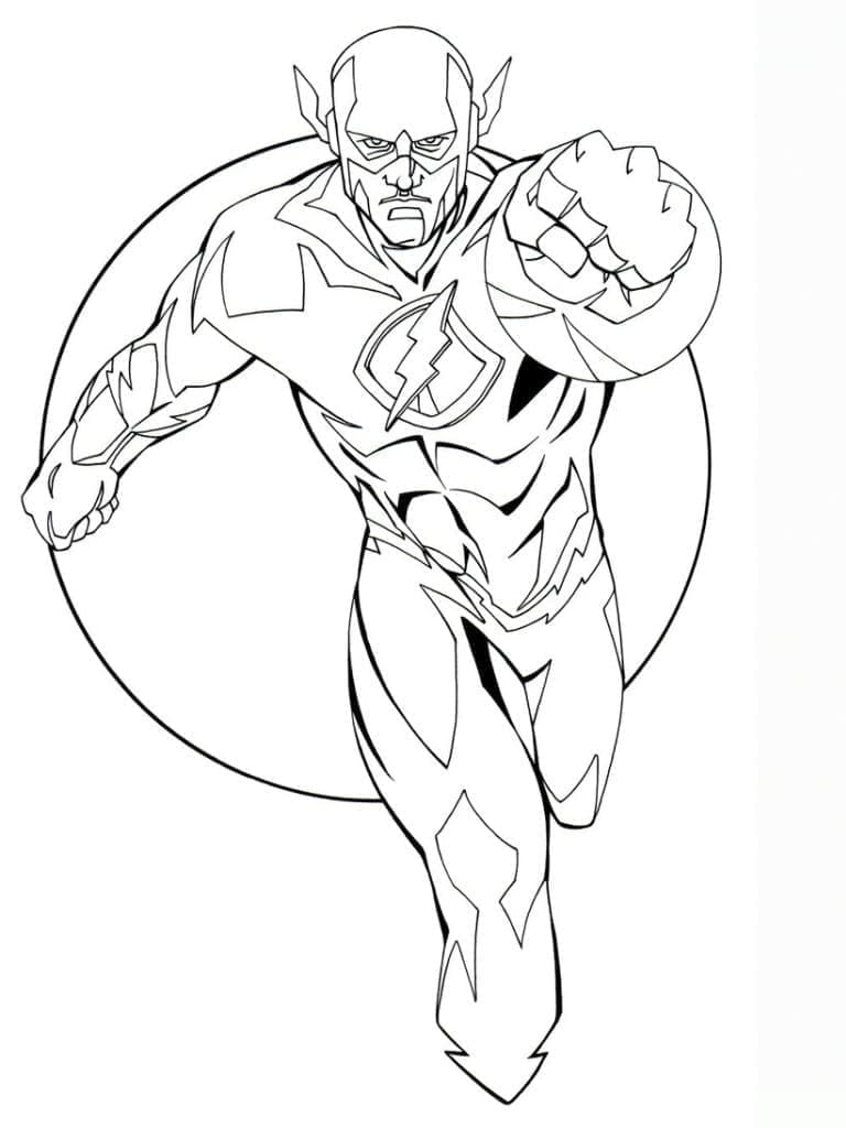 Dibujo gratuito Destello #195570 de la coleccion Superhéroes y Supervillanos para imprimir