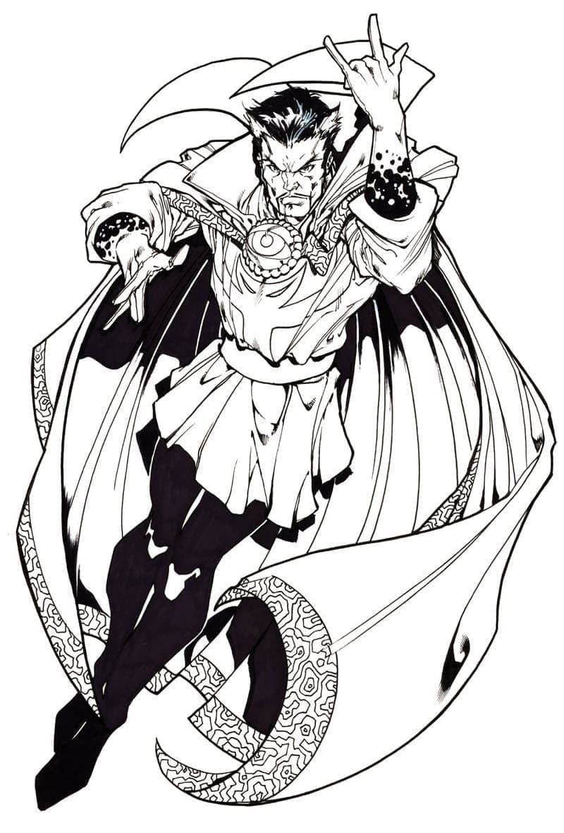 Dibujo para colorear: Doctor Strange (Superhéroes y Supervillanos) #211416 - Dibujos para Colorear e Imprimir Gratis