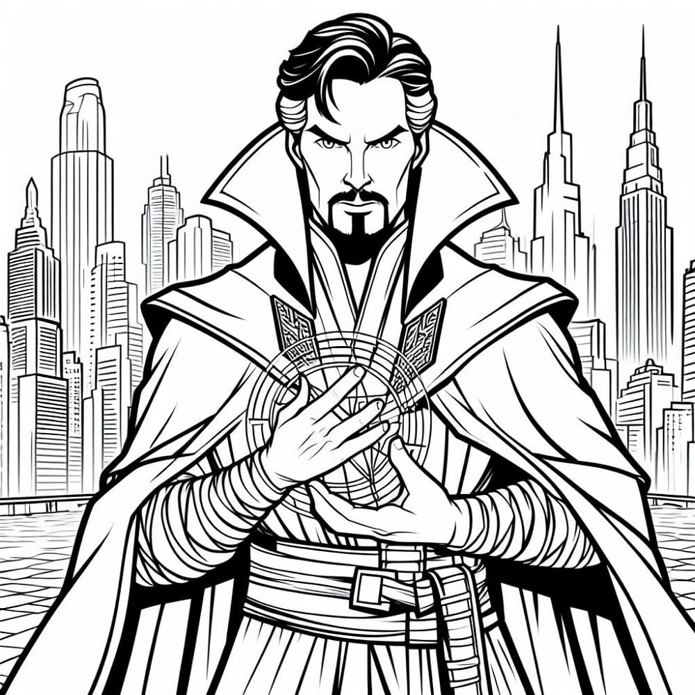 Dibujo gratuito Doctor Strange #211437 de la coleccion Superhéroes y Supervillanos para imprimir