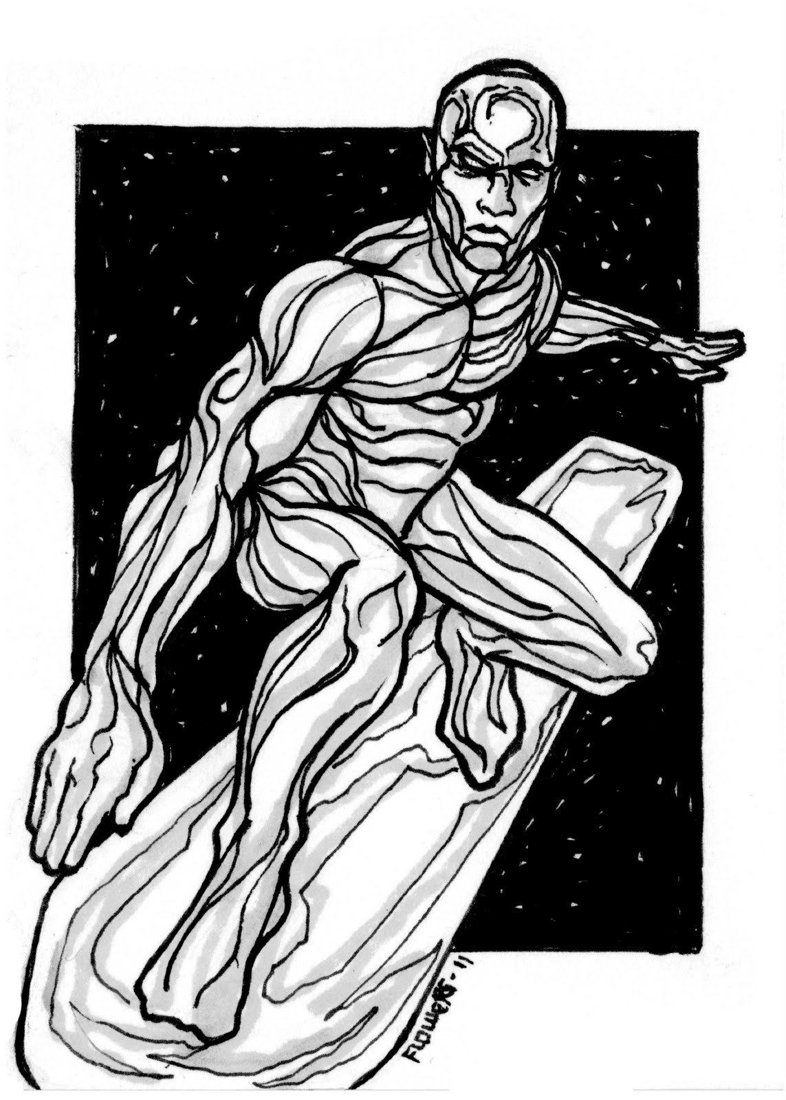 Dibujo para colorear: Estela Plateada (Superhéroes y Supervillanos) #81179 - Dibujos para Colorear e Imprimir Gratis