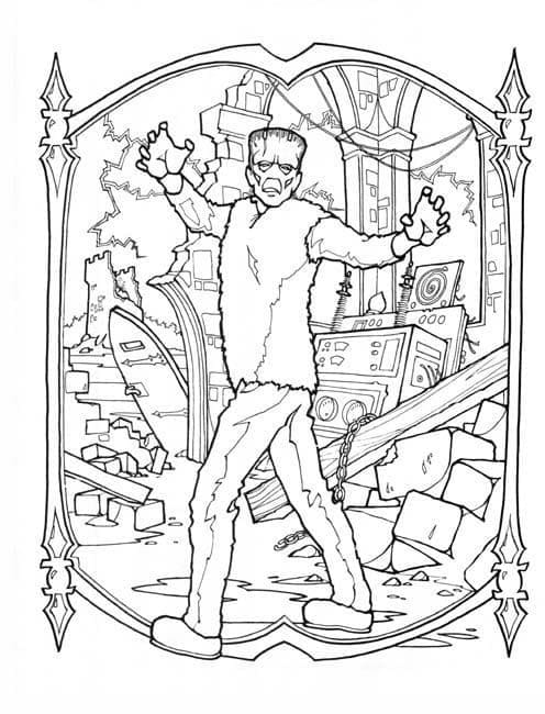 Dibujo gratuito Frankenstein #198924 de la coleccion Superhéroes y Supervillanos para imprimir