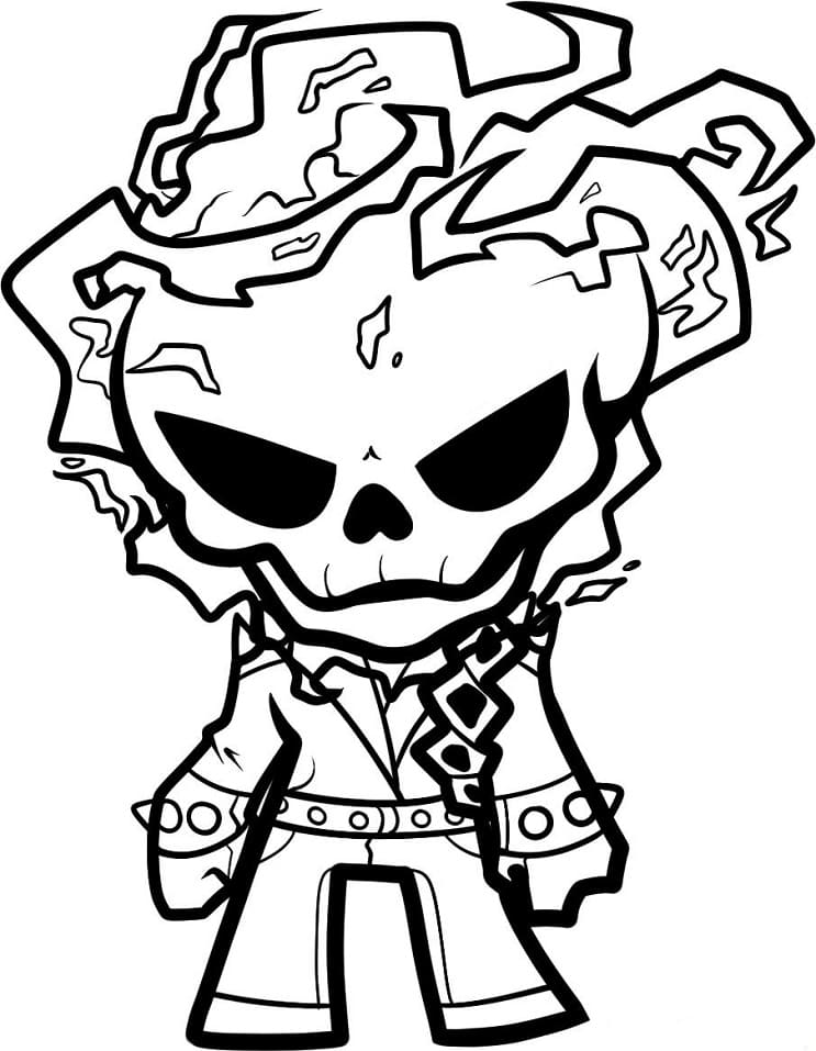 Dibujo gratuito Ghost Rider #221959 de la coleccion Superhéroes y Supervillanos para imprimir