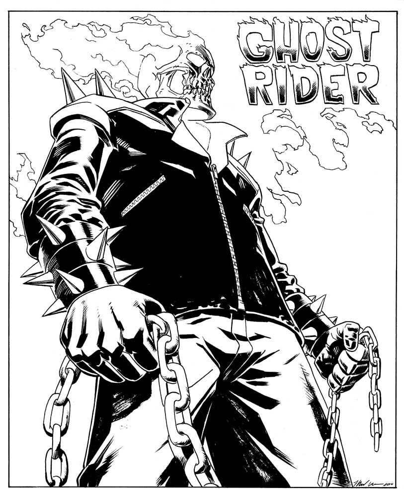 Dibujo gratuito Ghost Rider #82088 de la coleccion Superhéroes y Supervillanos para imprimir