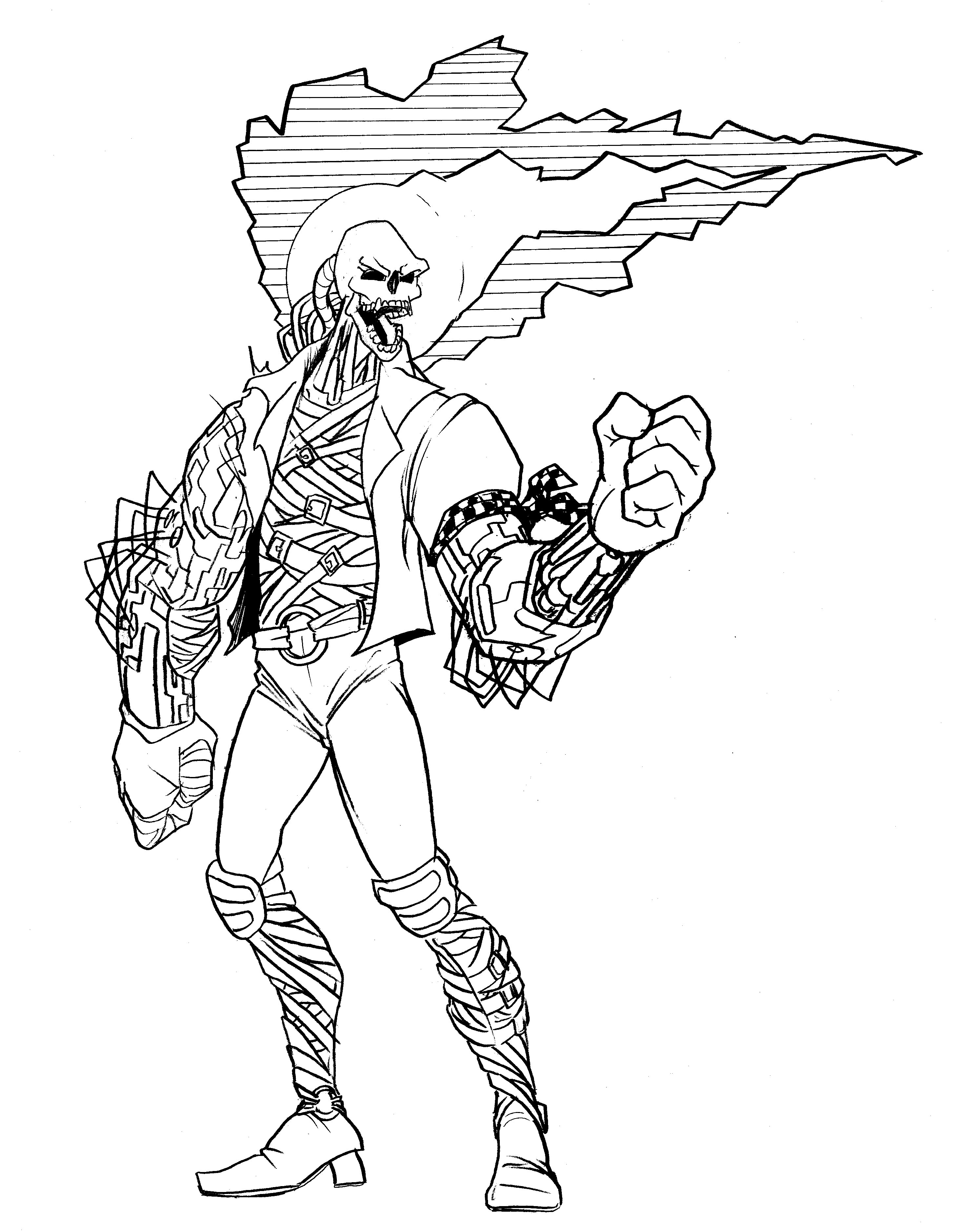 Dibujo para colorear: Ghost Rider (Superhéroes y Supervillanos) #82109 - Dibujos para Colorear e Imprimir Gratis