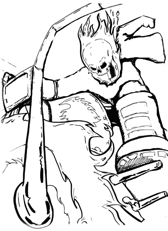 Dibujo gratuito Ghost Rider #82167 de la coleccion Superhéroes y Supervillanos para imprimir