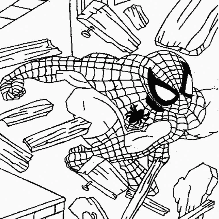 Dibujo para colorear: Hombre Araña (Superhéroes y Supervillanos) #78717 - Dibujos para Colorear e Imprimir Gratis