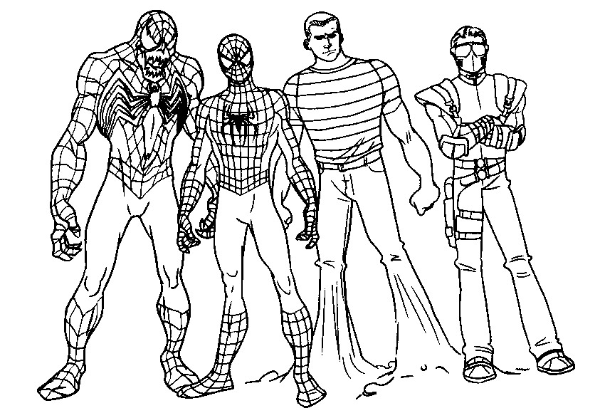 Dibujo para colorear: Hombre Araña (Superhéroes y Supervillanos) #78880 - Dibujos para Colorear e Imprimir Gratis