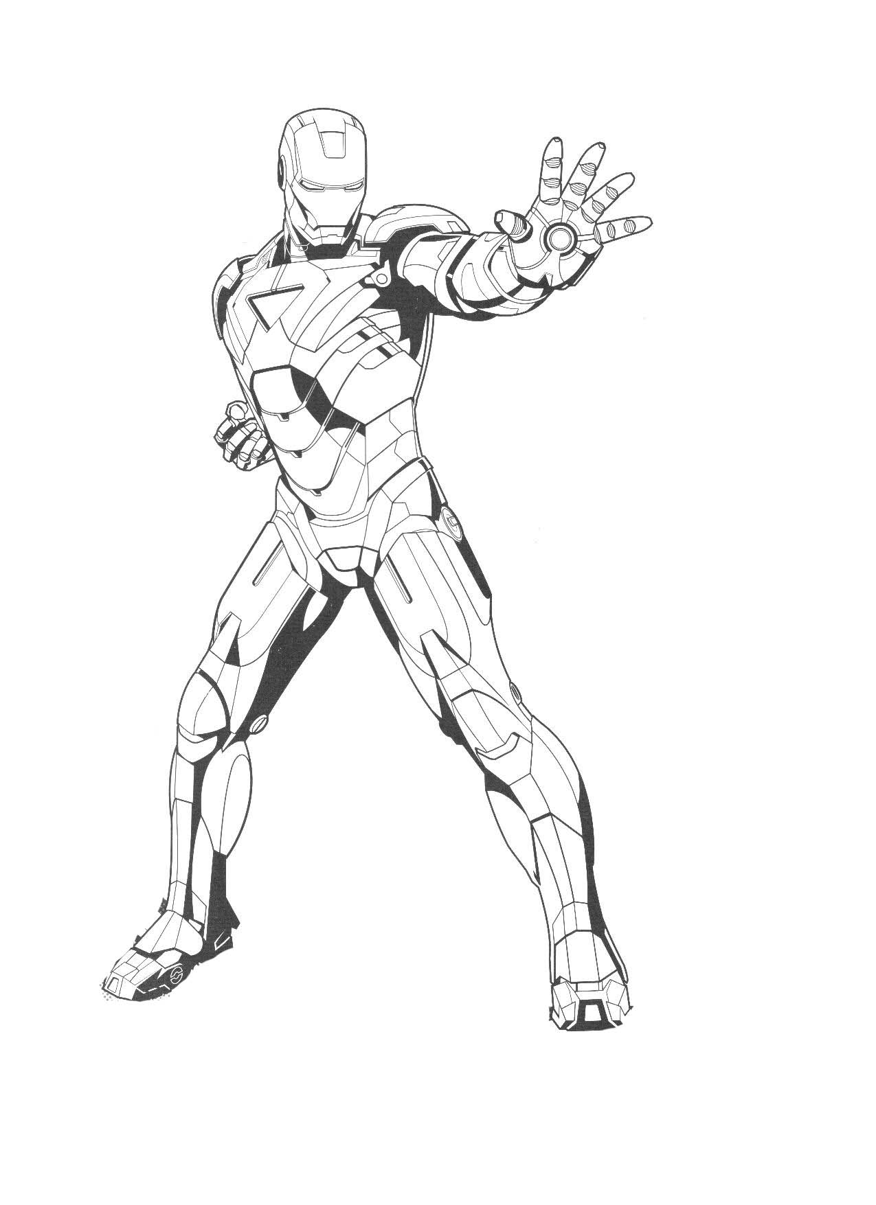 Dibujo para colorear: Hombre de Hierro (Superhéroes y Supervillanos) #80522 - Dibujos para Colorear e Imprimir Gratis