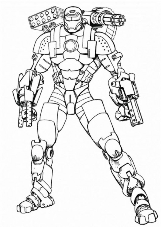 Dibujo para colorear: Hombre de Hierro (Superhéroes y Supervillanos) #80524 - Dibujos para Colorear e Imprimir Gratis