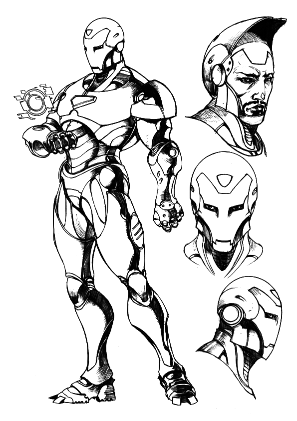 Dibujo para colorear: Hombre de Hierro (Superhéroes y Supervillanos) #80525 - Dibujos para Colorear e Imprimir Gratis