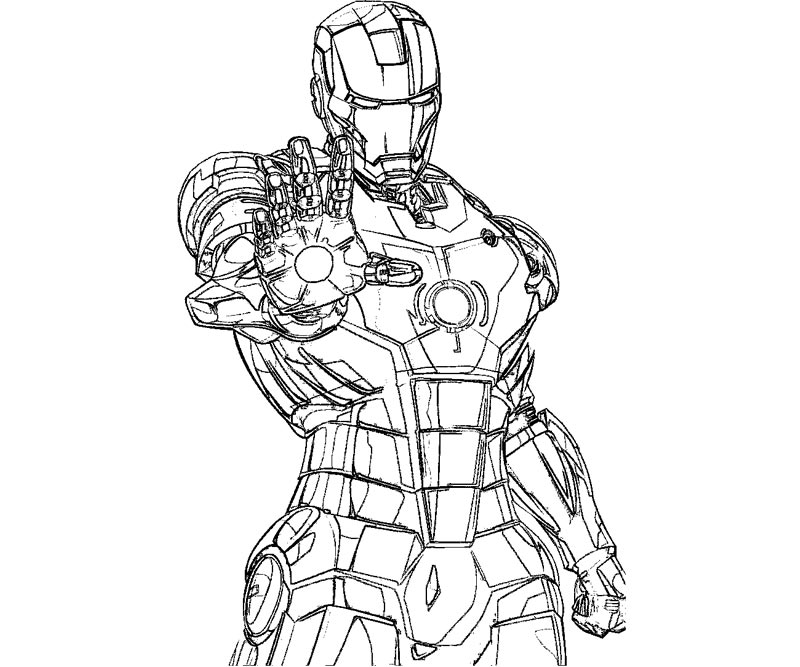 Dibujo para colorear: Hombre de Hierro (Superhéroes y Supervillanos) #80534 - Dibujos para Colorear e Imprimir Gratis