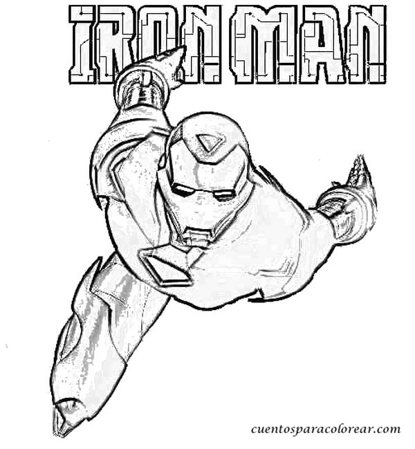 Dibujo para colorear: Hombre de Hierro (Superhéroes y Supervillanos) #80543 - Dibujos para Colorear e Imprimir Gratis