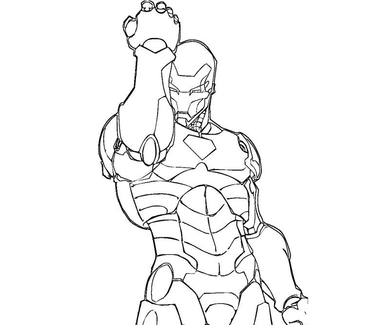 Dibujo para colorear: Hombre de Hierro (Superhéroes y Supervillanos) #80545 - Dibujos para Colorear e Imprimir Gratis