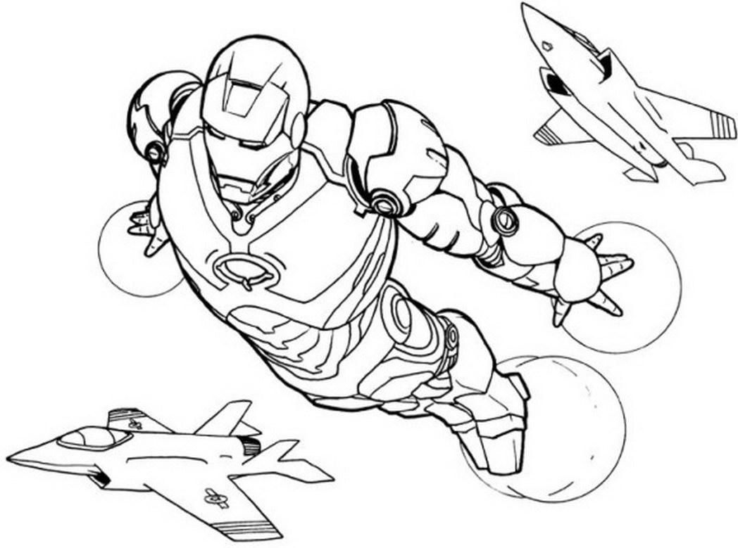 Dibujo para colorear: Hombre de Hierro (Superhéroes y Supervillanos) #80546 - Dibujos para Colorear e Imprimir Gratis