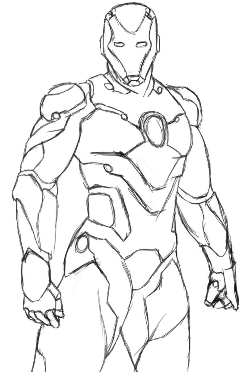 Dibujo para colorear: Hombre de Hierro (Superhéroes y Supervillanos) #80548 - Dibujos para Colorear e Imprimir Gratis