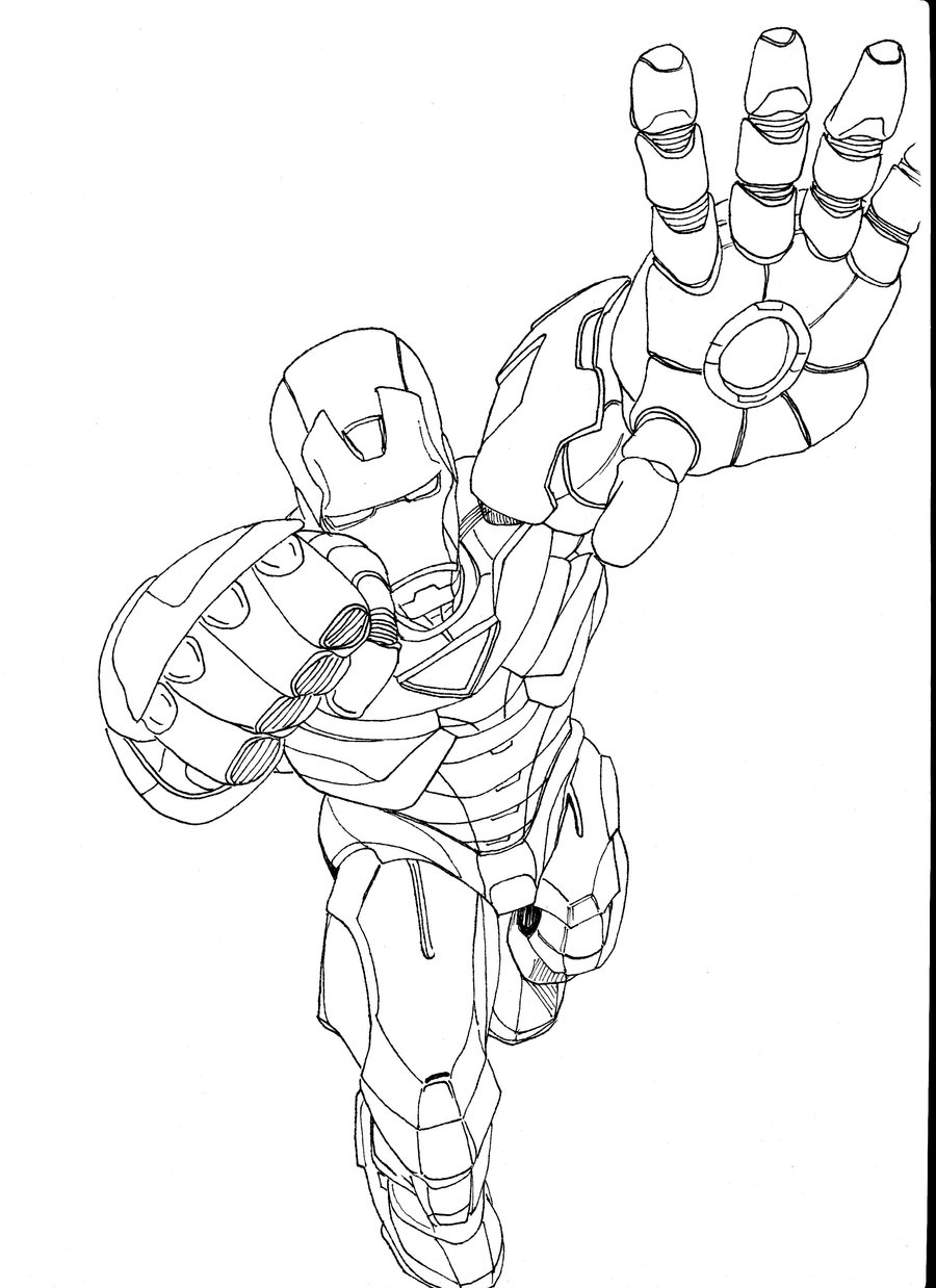 Dibujo para colorear: Hombre de Hierro (Superhéroes y Supervillanos) #80550 - Dibujos para Colorear e Imprimir Gratis