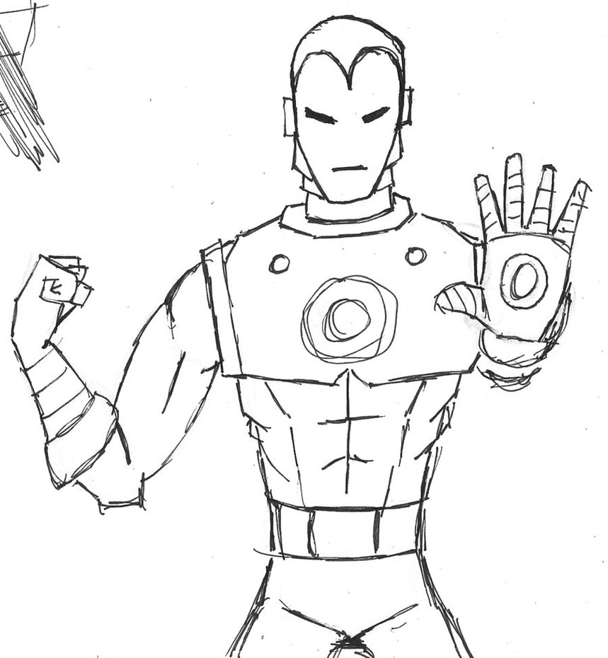 Dibujo para colorear: Hombre de Hierro (Superhéroes y Supervillanos) #80589 - Dibujos para Colorear e Imprimir Gratis