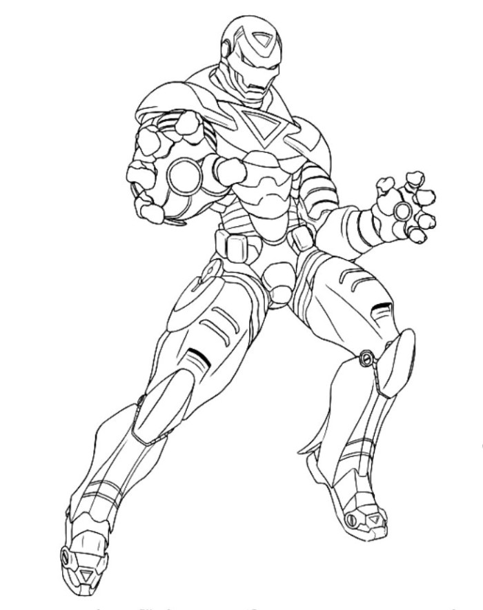 Dibujo para colorear: Hombre de Hierro (Superhéroes y Supervillanos) #80591 - Dibujos para Colorear e Imprimir Gratis