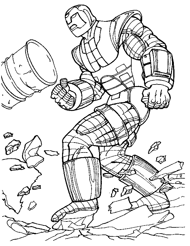 Dibujo para colorear: Hombre de Hierro (Superhéroes y Supervillanos) #80597 - Dibujos para Colorear e Imprimir Gratis
