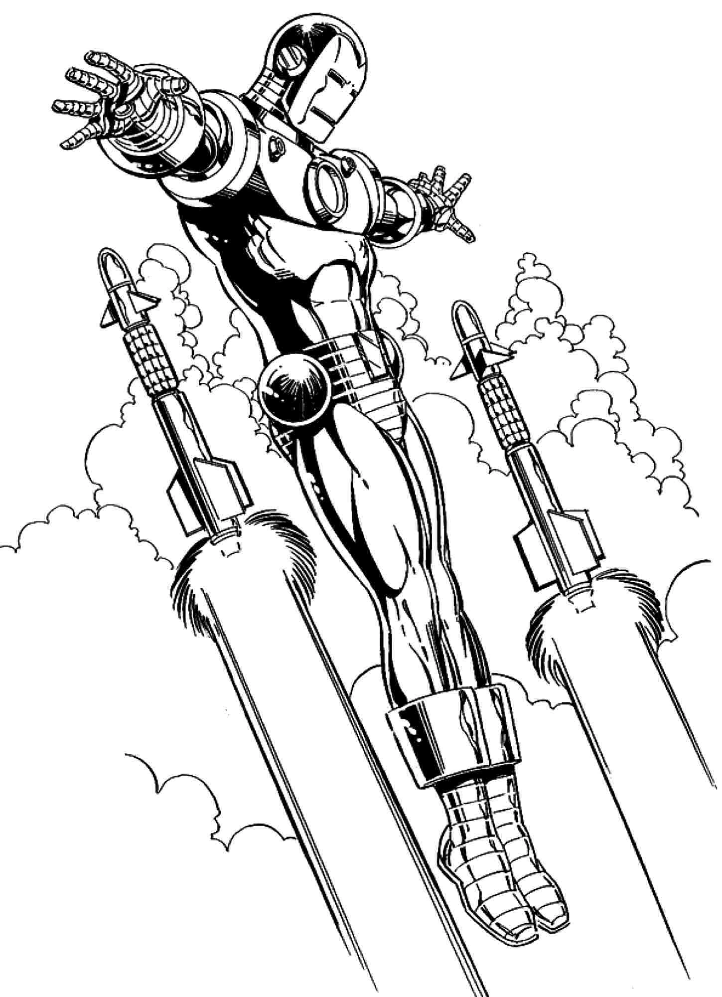 Dibujo para colorear: Hombre de Hierro (Superhéroes y Supervillanos) #80599 - Dibujos para Colorear e Imprimir Gratis