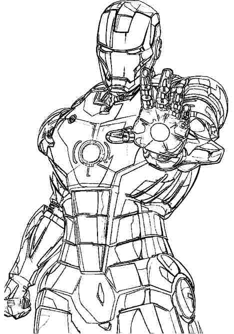 Dibujo para colorear: Hombre de Hierro (Superhéroes y Supervillanos) #80605 - Dibujos para Colorear e Imprimir Gratis