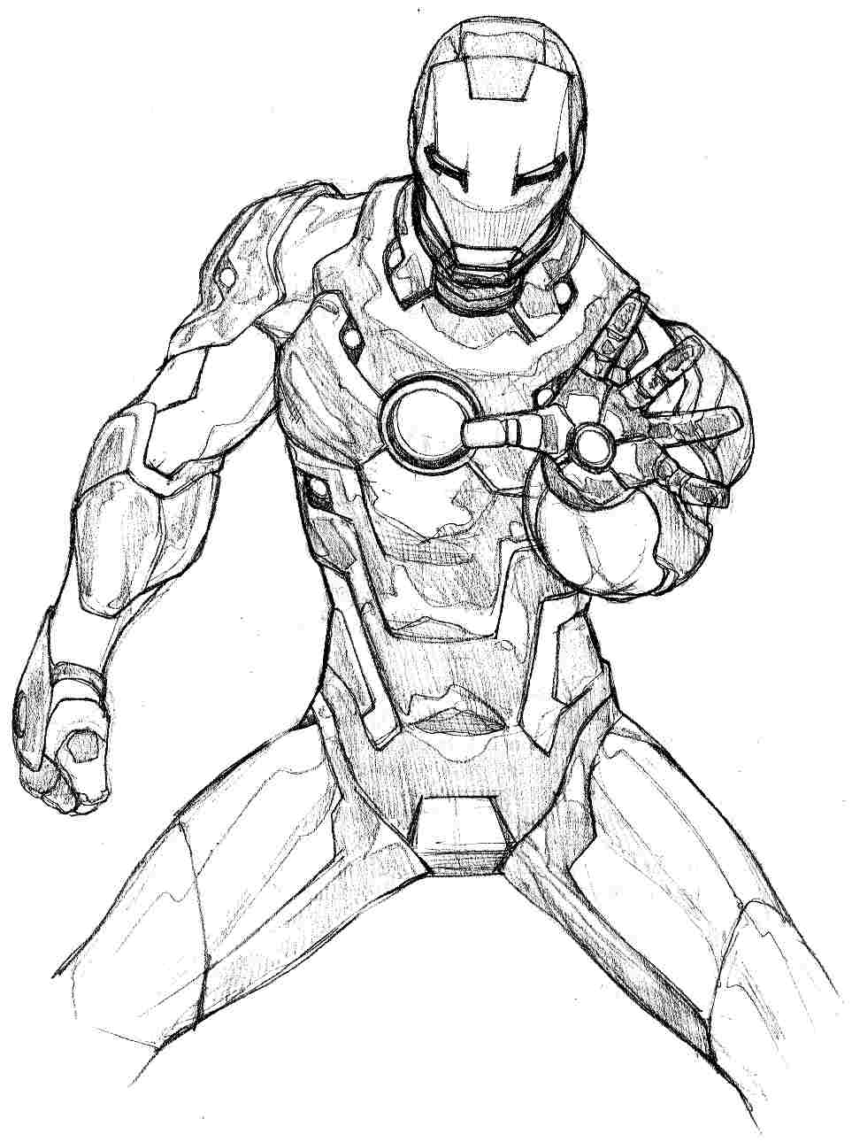 Dibujo para colorear: Hombre de Hierro (Superhéroes y Supervillanos) #80627 - Dibujos para Colorear e Imprimir Gratis