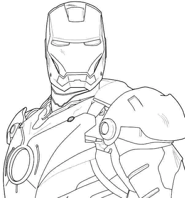 Dibujo para colorear: Hombre de Hierro (Superhéroes y Supervillanos) #80649 - Dibujos para Colorear e Imprimir Gratis