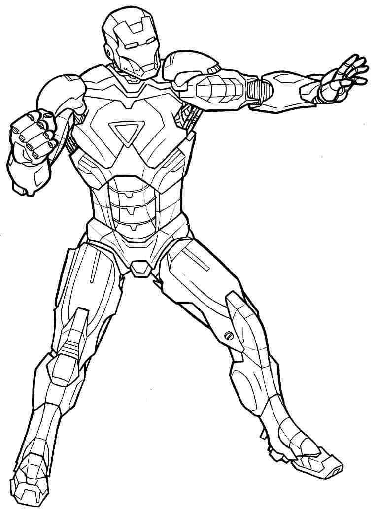 Dibujo para colorear: Hombre de Hierro (Superhéroes y Supervillanos) #80650 - Dibujos para Colorear e Imprimir Gratis