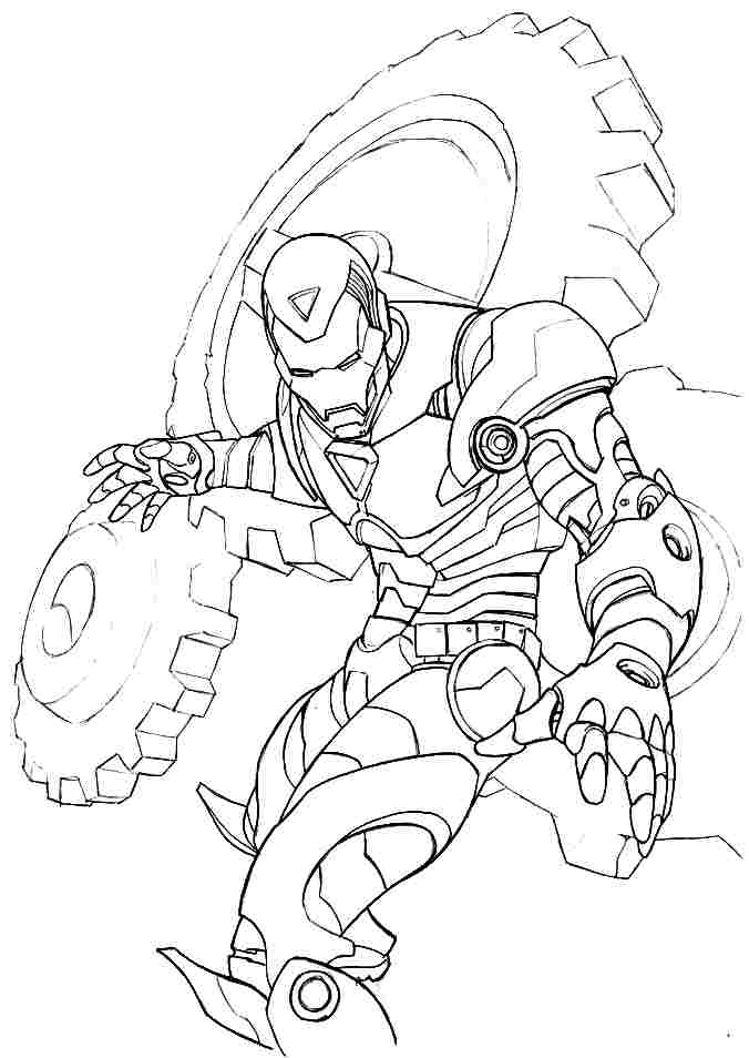 Dibujo para colorear: Hombre de Hierro (Superhéroes y Supervillanos) #80652 - Dibujos para Colorear e Imprimir Gratis